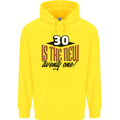30th Birthday 30 is the New 21 Funny Mens 80% Cotton Hoodie Yellow