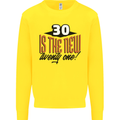 30th Birthday 30 is the New 21 Funny Mens Sweatshirt Jumper Yellow