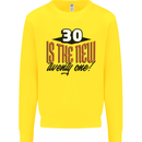 30th Birthday 30 is the New 21 Funny Mens Sweatshirt Jumper Yellow