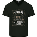 30th Birthday Limited Edition 1993 Mens V-Neck Cotton T-Shirt Black