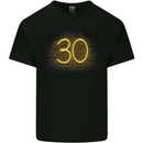 30th Birthday Neon Lights 30 Year Old Mens Cotton T-Shirt Tee Top Black