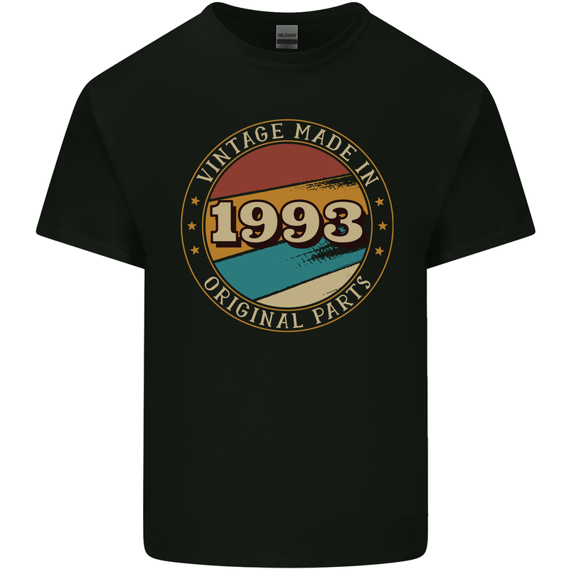 30th Birthday  Vintage Made In 1993 Mens Cotton T-Shirt Tee Top Black