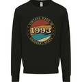 30th Birthday  Vintage Made In 1993 Mens Sweatshirt Jumper Black