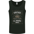 31st Birthday Limited Edition 1992 Mens Vest Tank Top Black