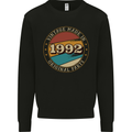 31st Birthday  Vintage Made In 1992 Mens Sweatshirt Jumper Black