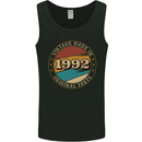 31st Birthday  Vintage Made In 1992 Mens Vest Tank Top Black