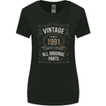 32nd Birthday Limited Edition 1991 Womens Wider Cut T-Shirt Black