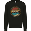 33rd Birthday  Vintage Made In 1990 Mens Sweatshirt Jumper Black