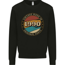 33rd Birthday  Vintage Made In 1990 Mens Sweatshirt Jumper Black