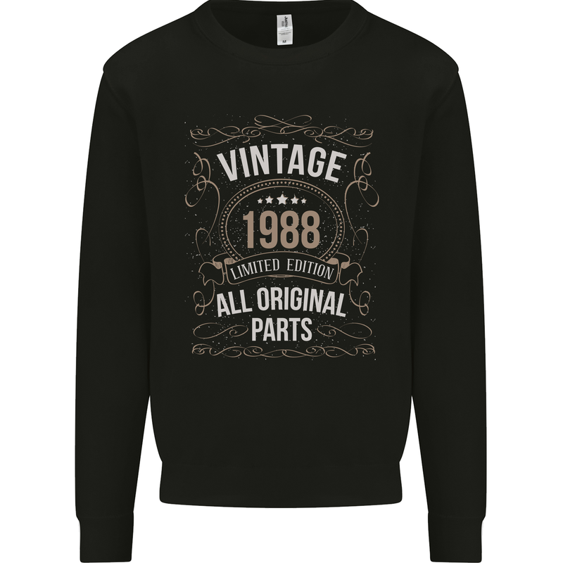 35th Birthday Limited Edition 1988 Mens Sweatshirt Jumper Black