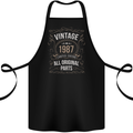 36th Birthday Limited Edition 1987 Cotton Apron 100% Organic Black