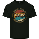 36th Birthday  Vintage Made In 1987 Mens Cotton T-Shirt Tee Top Black