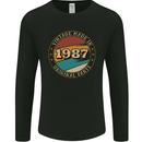 36th Birthday  Vintage Made In 1987 Mens Long Sleeve T-Shirt Black