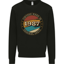 36th Birthday  Vintage Made In 1987 Mens Sweatshirt Jumper Black