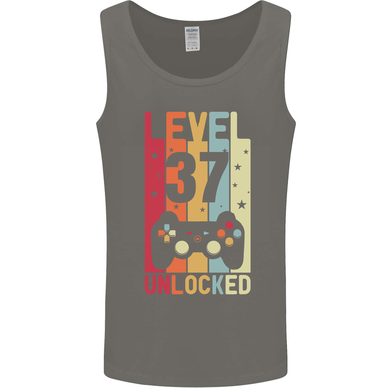 37th Birthday 37 Year Old Level Up Gaming Mens Vest Tank Top