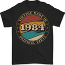 39th Birthday  Vintage Made In 1984 Mens T-Shirt 100% Cotton BLACK