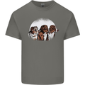 3 Australian Shepherds Dogs Sheepdogs Mens Cotton T-Shirt Tee Top Charcoal