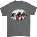 3 Australian Shepherds Dogs Sheepdogs Mens T-Shirt 100% Cotton Charcoal
