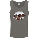 3 Australian Shepherds Dogs Sheepdogs Mens Vest Tank Top Charcoal