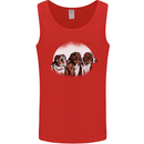 3 Australian Shepherds Dogs Sheepdogs Mens Vest Tank Top Red