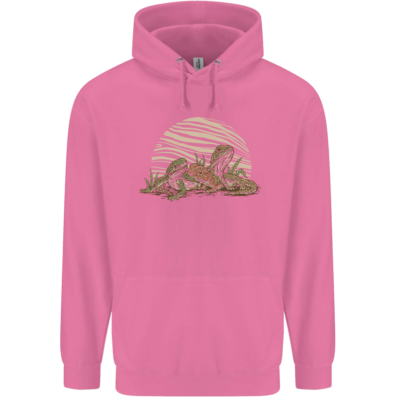 3 Bearded Dragons Mens 80% Cotton Hoodie Azelea