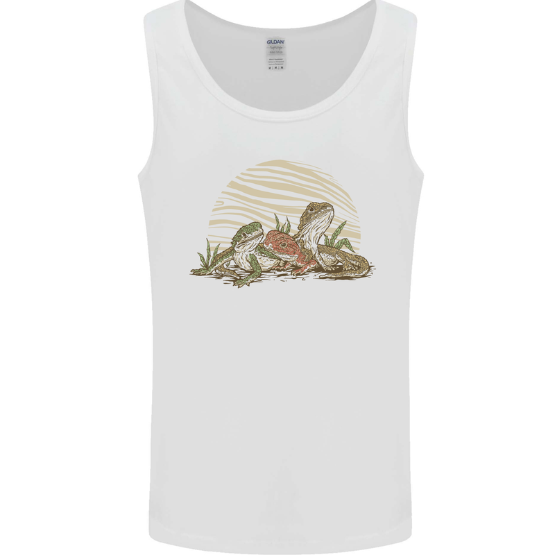 3 Bearded Dragons Mens Vest Tank Top White