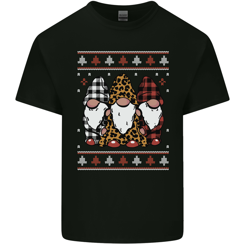 3 Christmas Gnomes Wearing Pajamas Xmas Kids T-Shirt Childrens Black