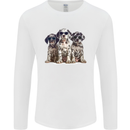 3 Cool Dalmatian Puppy's Dogs Mens Long Sleeve T-Shirt White