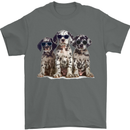 3 Cool Dalmatian Puppy's Dogs Mens T-Shirt 100% Cotton Charcoal