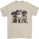 3 Cool Dalmatian Puppy's Dogs Mens T-Shirt 100% Cotton Sand