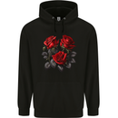 3 Red Roses Gothic Goth Childrens Kids Hoodie Black