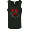 3 Red Roses Gothic Goth Mens Vest Tank Top Black