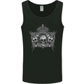 3 Skull Crown Mens Vest Tank Top Black