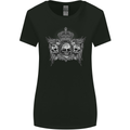 3 Skull Crown Womens Wider Cut T-Shirt Black