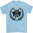 3 Sparta Helmets Bodybuilding Training Gym Mens T-Shirt 100% Cotton Light Blue