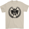 3 Sparta Helmets Bodybuilding Training Gym Mens T-Shirt 100% Cotton Sand