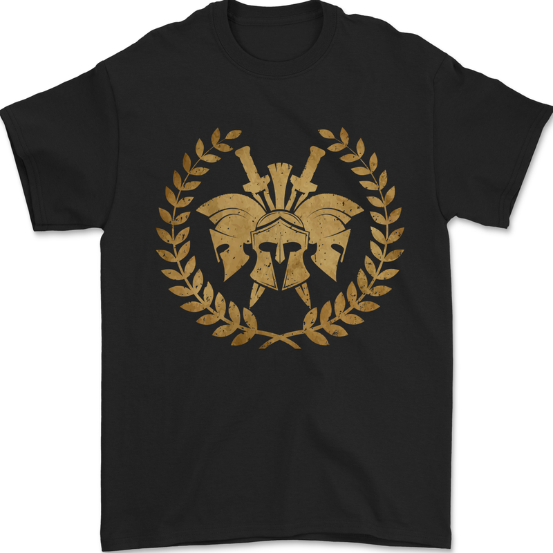 3 Sparta Helmets Gym Bodybuilding Training Mens T-Shirt 100% Cotton Black