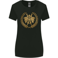 3 Sparta Helmets Gym Bodybuilding Training Womens Wider Cut T-Shirt Black