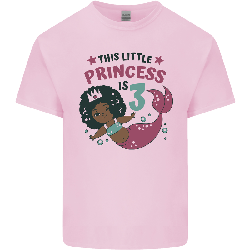 3rd Mermaid Birthday 3 Year Old Kids T-Shirt Childrens Light Pink