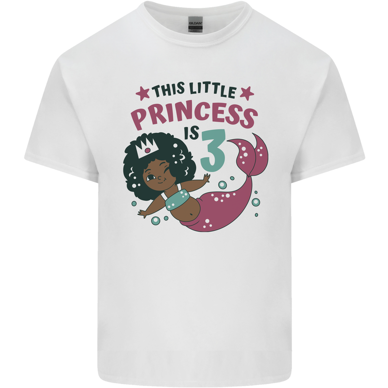 3rd Mermaid Birthday 3 Year Old Kids T-Shirt Childrens White