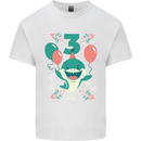 3rd Shark Birthday 3 Years Old Kids T-Shirt Childrens White