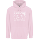 40th Birthday 40 Year Old This Is What Mens 80% Cotton Hoodie Light Pink