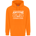 40th Birthday 40 Year Old This Is What Mens 80% Cotton Hoodie Orange