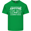 40th Birthday 40 Year Old This Is What Mens Cotton T-Shirt Tee Top Irish Green