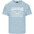 40th Birthday 40 Year Old This Is What Mens Cotton T-Shirt Tee Top Light Blue