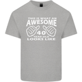 40th Birthday 40 Year Old This Is What Mens Cotton T-Shirt Tee Top Sports Grey