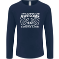 40th Birthday 40 Year Old This Is What Mens Long Sleeve T-Shirt Navy Blue
