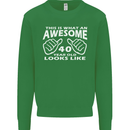 40th Birthday 40 Year Old This Is What Mens Sweatshirt Jumper Irish Green