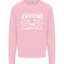 40th Birthday 40 Year Old This Is What Mens Sweatshirt Jumper Light Pink