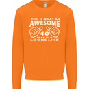 40th Birthday 40 Year Old This Is What Mens Sweatshirt Jumper Orange